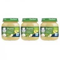 Dania dla dzieci - Gerber Organic Zupka krem z białych warzyw z kukurydzą dla niemowląt po 4 miesiącu Zestaw 3 x 125 g Bio - miniaturka - grafika 1