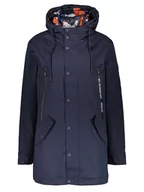 Kurtki damskie - Guess Dwustronna parka w kolorze granatowym ze wzorem - miniaturka - grafika 1