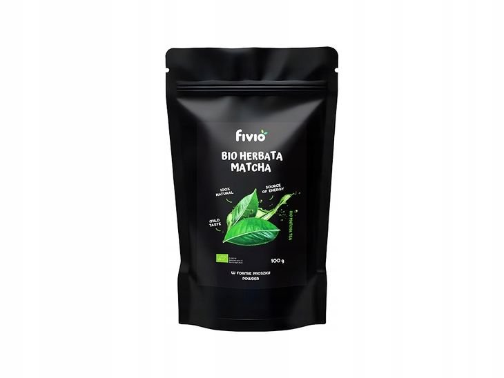 Matcha Bio Herbata Zielona W Proszku Tradycyjna Codzienna 100g Fivio
