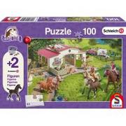 Puzzle - Schmidt Spiele Spiele, puzzle SCHLEICH: Przejażdżka konno + 2 figurki - miniaturka - grafika 1