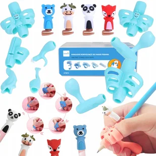 NAKŁADKI KORYGUJĄCE UCHWYT NAUKI PISANIA PRAWO LEWORĘCZNYCH MOTYLKI 13 EL - Długopisy - miniaturka - grafika 1