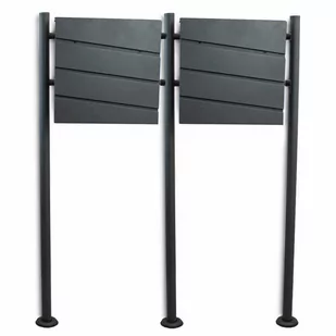 PODWÓJNE SKRZYNKI NA LISTY GRAFITOWE 120 CM /BITUXX STAL NIERDZEWNA - Skrzynki na listy - miniaturka - grafika 2