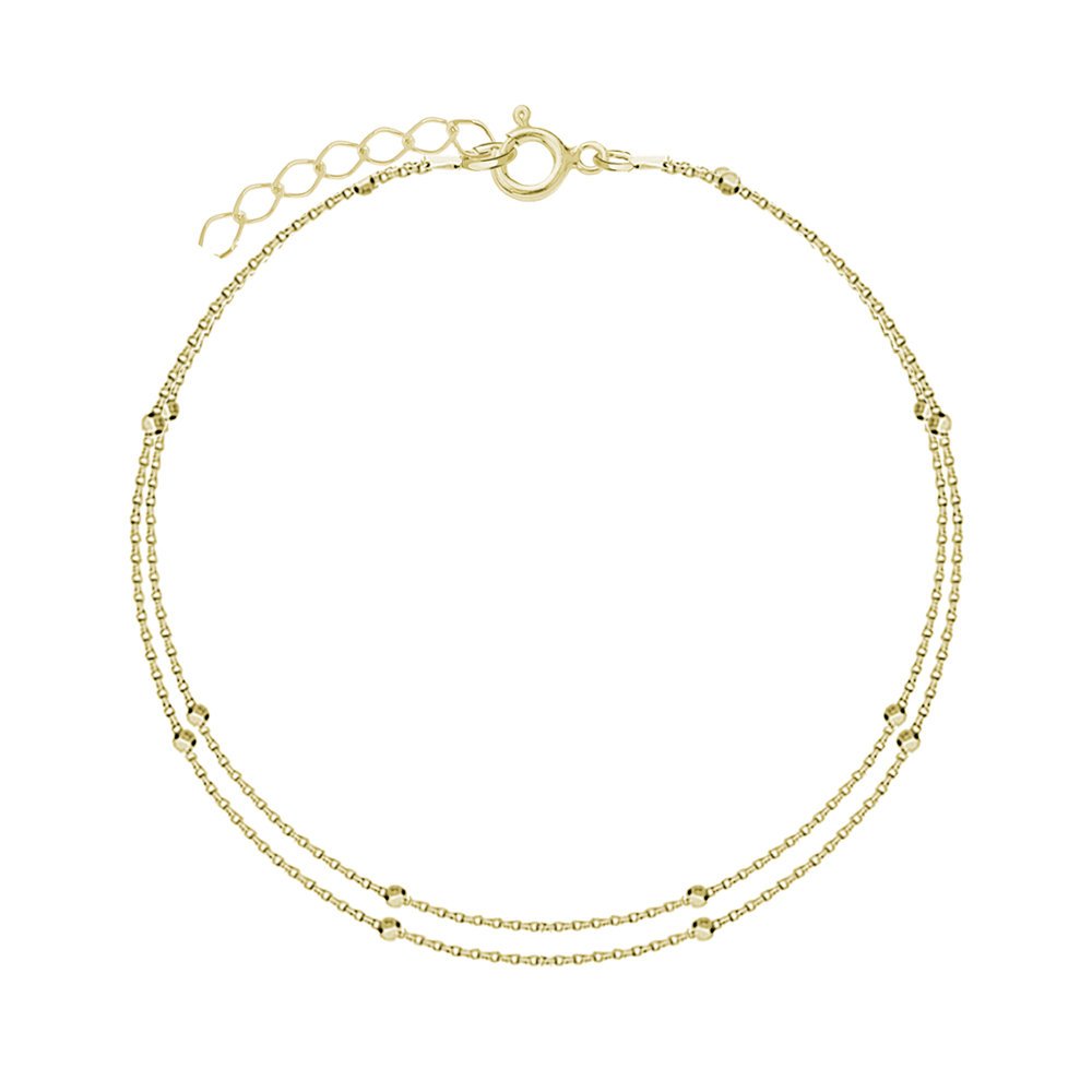 Pozłacana Bransoletka na nogę łańcuszek