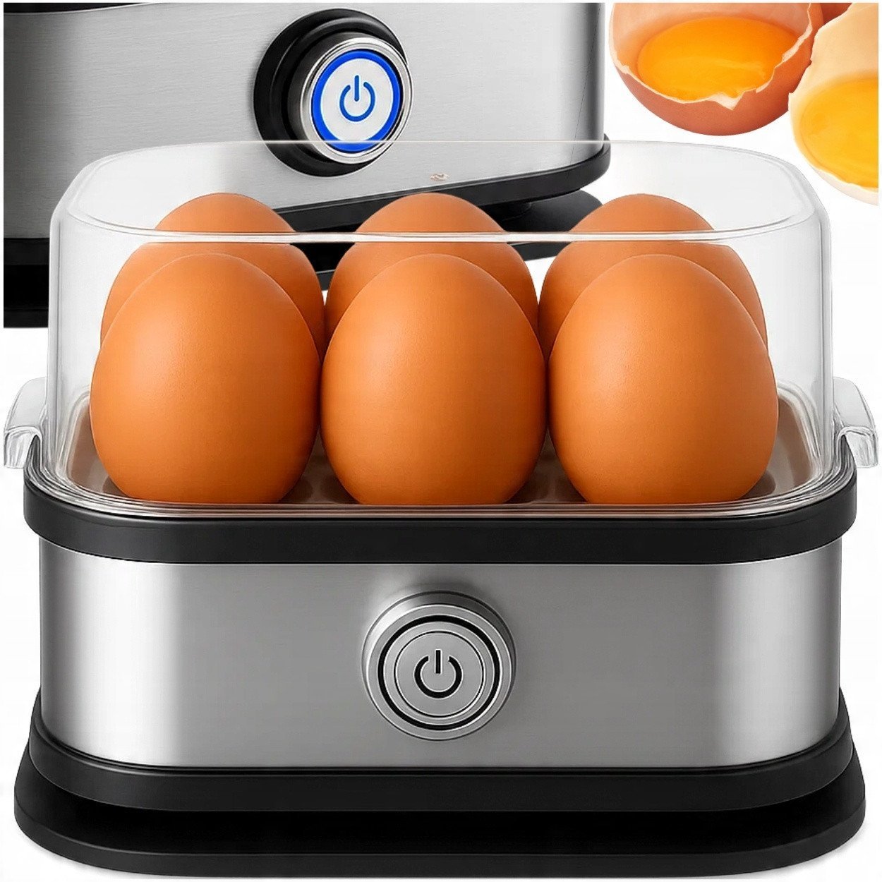 JAJOWAR AUTOMAT DO GOTOWANIA JAJEK OMLETU 6 JAJEK 200W ZESTAW Z MIARKĄ