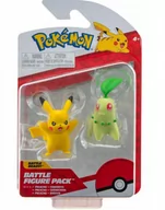 Figurki dla dzieci - Jazwares Pokemon figurki Pikachu i Chikorita - miniaturka - grafika 1