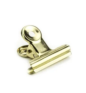 KLIPS METALOWY KLIP zaciskarka złoty 38mm - 1szt - Spinacze i klipsy do papieru - miniaturka - grafika 1