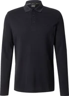Koszulki męskie - Koszulka z długim rękawem HUGO BOSS longsleeve męski elegancki czarna r. M - miniaturka - grafika 1