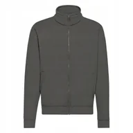 Bluzy męskie - Bluza Męska Rozpinana Sweat Jacket Lekki grafit r. S - miniaturka - grafika 1