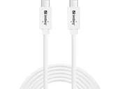 Kable USB - Sandberg USB-C>C USB 3.1 G2 100W, 2M kabel USB USB 3.2 Gen 2 (3.1 Gen 2) USB C Biały - miniaturka - grafika 1