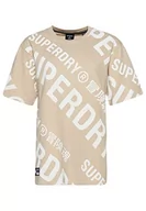 Koszulki i topy damskie - Superdry Koszulka damska z nadrukiem, Feather Grey, S - miniaturka - grafika 1