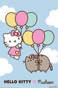 Plakaty - Hello Kitty i Pusheen Up Up and Away - plakat 61x91,5 cm - miniaturka - grafika 1