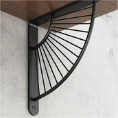 Zawiasy, okucia i inne akcesoria - Zestaw 4 małych dekoracyjnych uchwytów mosiężnych do półek wiszących, wys. 30 cm, do dekoracji ściennej - miniaturka - grafika 1