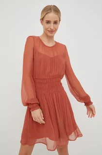 Sukienki - Billabong sukienka kolor pomarańczowy mini rozkloszowana - grafika 1