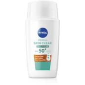 Kremy do twarzy - NIVEA Derma Skin Clear lekki fluid ochronny SPF 50+ 40 ml - miniaturka - grafika 1
