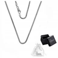 Łańcuszki - Łańcuszek srebrny rodowany Żmijka 55 cm x 2 mm - miniaturka - grafika 1