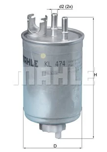 Filtr paliwa Mahle KL 474 - Filtry paliwa - miniaturka - grafika 1