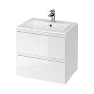Szafki łazienkowe - CERSANIT CERSANI S801-314-DSM SET B275 MODUO 60 BIAłY DSM SZAFKA + UMYWALKA WPUSZCZANA W BLAT) - miniaturka - grafika 1
