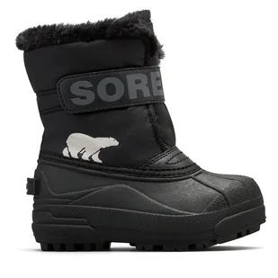 Śniegowce Sorel Snow Commander™ 2114101010 Czarny - Buty dla chłopców - miniaturka - grafika 1