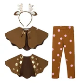 Stroje karnawałowe - ZESTAW SARENKA BRĄZOWY 98-110 3el - miniaturka - grafika 1