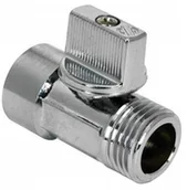 Zawory i kraniki - Mini zawór kulowy, 1/2GZ x GW, uchwyt chrom polerowany - miniaturka - grafika 1