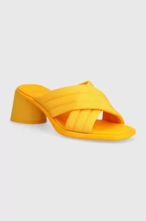 Klapki i japonki damskie - Camper klapki Kiara damskie kolor żółty na słupku K201540-002 - grafika 1