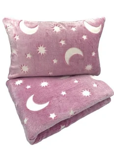 130 x 155 Komplet Kocyk Poduszka Księżyc świecący w ciemności - Koce i narzuty dla dzieci 130 x 155 Komplet Kocyk Poduszka Księżyc świecący w ciemności - Koce i narzuty dla dzieci - miniaturka - grafika 1