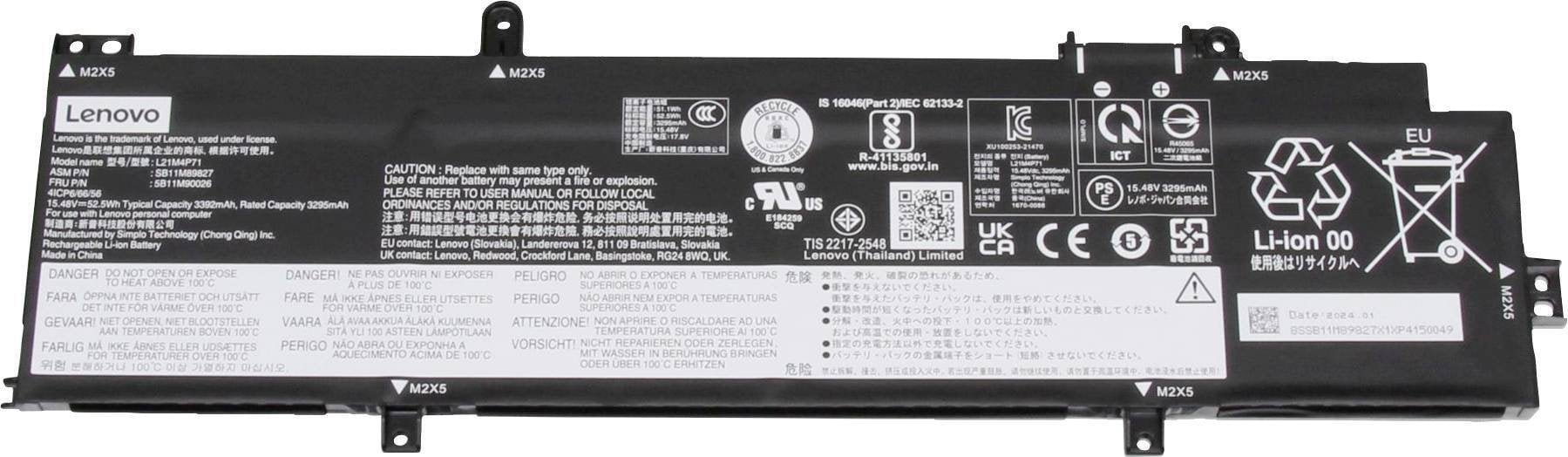 Bateria Lenovo BATTERY Internal, 4c, 52.5Wh, 5B10W51866