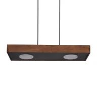 Lampy sufitowe - Zawieszana lampa belka Dalia 41004 Sigma nad stół czarna brązowa - miniaturka - grafika 1