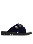 Klapki i japonki damskie - Gino Rossi Klapki Saylee DL046N-TWO-TK00-5700-P Granatowy - miniaturka - grafika 1