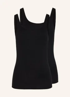Schiesser Topy Modal Essentials, 2 Szt. schwarz - SCHIESSER - Koszulki i topy damskie - miniaturka - grafika 1