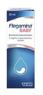 TEVA Flegamina Baby 2 mg/1ml krople 30 ml |  OD 199 PLN! - Przeziębienie i grypa - miniaturka - grafika 1