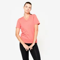 Koszulki sportowe damskie - Koszulka z krótkim rękawem damska Domyos Gym & Pilates - miniaturka - grafika 1