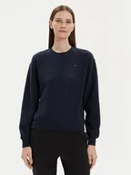 Bluzy damskie - Tommy Hilfiger Bluza Flag WW0WW41246 Granatowy Relaxed Fit - miniaturka - grafika 1