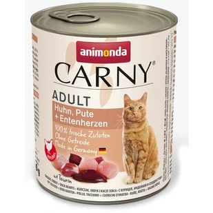 Animonda Carny Carny Adult Kurczak + Indyk + Kacze serca puszka 400g MS_15762 - Mokra karma dla kotów - miniaturka - grafika 1