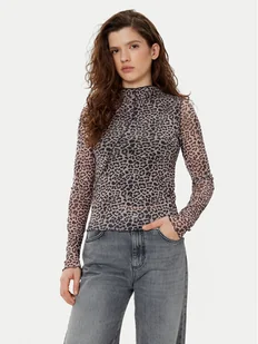 Noisy May Bluzka 27033006 Szary Slim Fit - Bluzki damskie - miniaturka - grafika 1