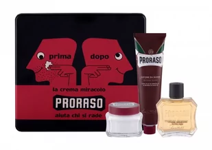 Proraso Red After Shave Lotion zestaw Woda po goleniu 100 ml + krem do golania 150 ml + krem przed goleniem 100 ml + metalowe opakowanie dla mężczyzn - Zestawy kosmetyków męskich - miniaturka - grafika 1