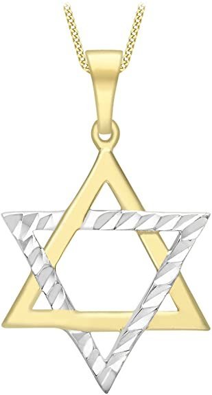 Carissima Gold 9 ct Star of Length David Pendant Necklace of Length 45 cm