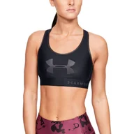 Bielizna sportowa damska - Biustonosz sportowy Under Armour Mid Keyhole Graphic - miniaturka - grafika 1
