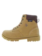 Botki damskie - U.S. Polo Assn. Botki w kolorze jasnobrązowym - miniaturka - grafika 1