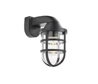 Lampy ogrodowe - Redo 90207 - Kinkiet zewnętrzny CAGE 1xE27/28W/230V IP44 czarny - miniaturka - grafika 1