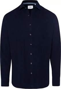 BRAX Męska koszula w stylu Harold U Corduroy nowoczesna koszula sztruksowa, ocean, S - Koszule męskie - miniaturka - grafika 1