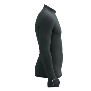 COMPRESSPORT Bluza do biegania męska WINTER TRAIL POSTURAL LS TOP black/red - Bluzy sportowe męskie - miniaturka - grafika 5