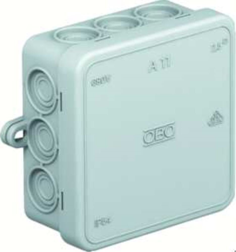 Obo bettermann Puszka n/t odgałęźna 85x85x40 IP55 A 11 biała pure white 2000180 /10szt./ 2000180