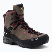Buty trekkingowe damskie - Buty trekkingowe damskie Salewa MTN Trainer 2 Mid GTX brązowe 00-0000061398 - miniaturka - grafika 1
