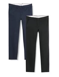 Jack&Jones JJJDAVE AKM 2PK MP chinosy męskie, czarne/opakowanie: granatowy blezer, 31, Czarny/opakowanie: granatowy, 31W / 34L - Spodnie męskie - miniaturka - grafika 1