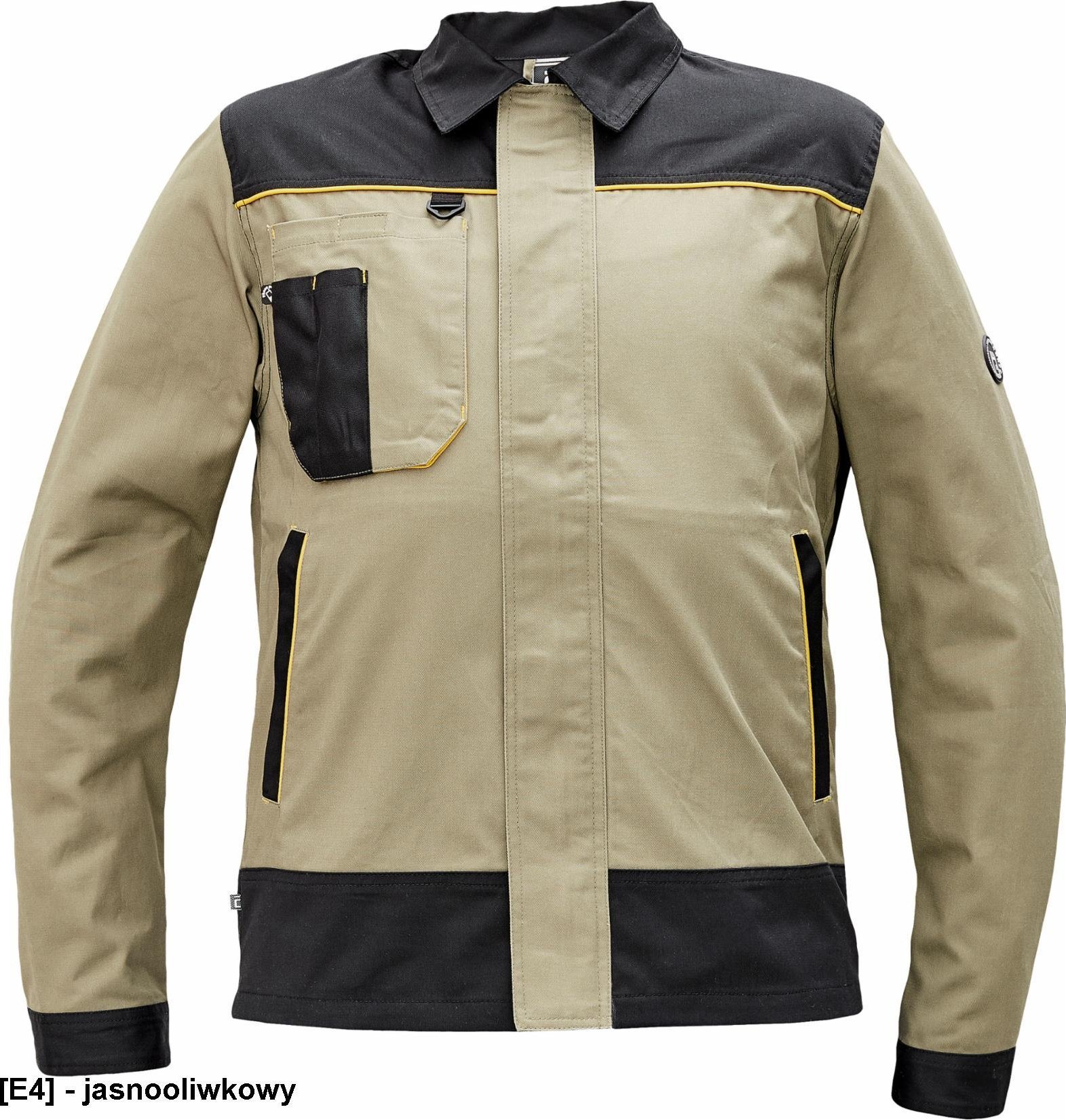 CERVA CREMORNE kurtka - męska kurtka robocza z wytrzymałej tkaniny, 60% bawełna, 40% poliester - jasnooliwkowy 54