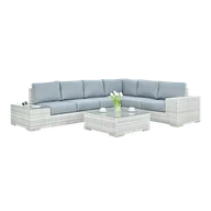 Meble ogrodowe - Zestaw mebli FOCUS GARDEN MALAGA AVOCADO, szary, 5 elementów - miniaturka - grafika 1