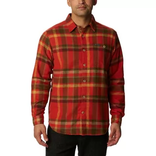 Odzież trekkingowa damska - Pitchstone Heavyweight Flannel Shirt koszula z długim rękawem - czerwona - grafika 1