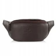 Nerki - Saszetka nerka męska na pas brązowa Paolo Peruzzi T-89-BR - miniaturka - grafika 1