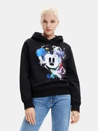Bluzy damskie - Desigual Bluza 23SWSK35 Czarny Loose Fit - miniaturka - grafika 1